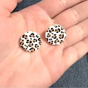 Cheetah print studs